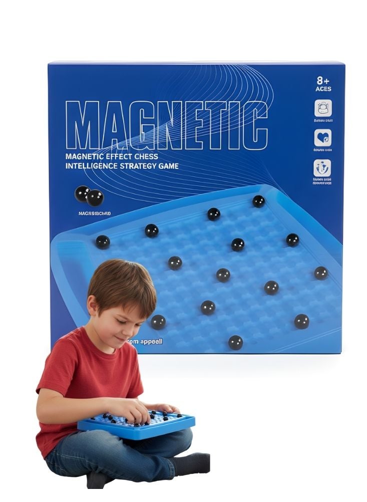 بريميم لعبة شطرنج مغناطيسية للأطفال والكبار – لعبة ألغاز استراتيجية ذكاء بكرات مغناطيسية - Image 1